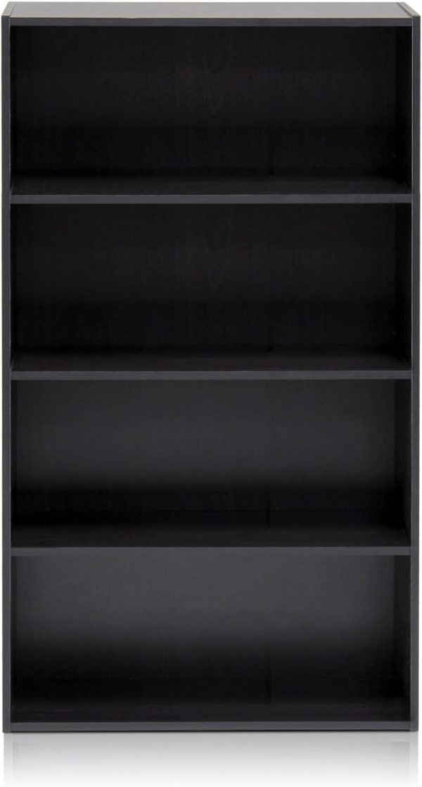 Furinno Pasir 4-Tier Bookcase / Bookshelf / Storage Shelves, Espresso