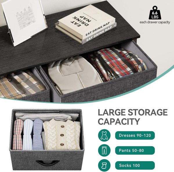 YITAHOME Dresser for Bedroom, Fabric Dresser with 8 Drawers,Tall Dresser,Chest of Drawers for Closet - Image 5